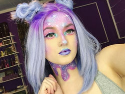 Galaxy inspired makeup
