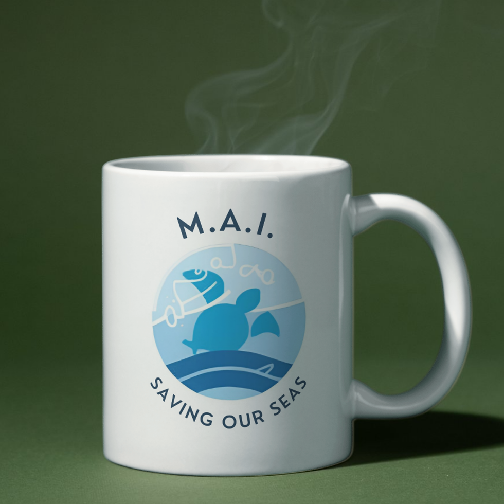 Image of a mug with the MAI logo