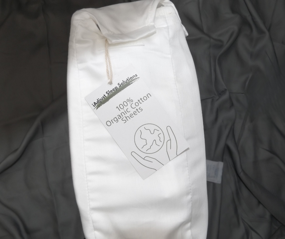 Thumbnail: Cotton sheets, with an upclose of the tag.
