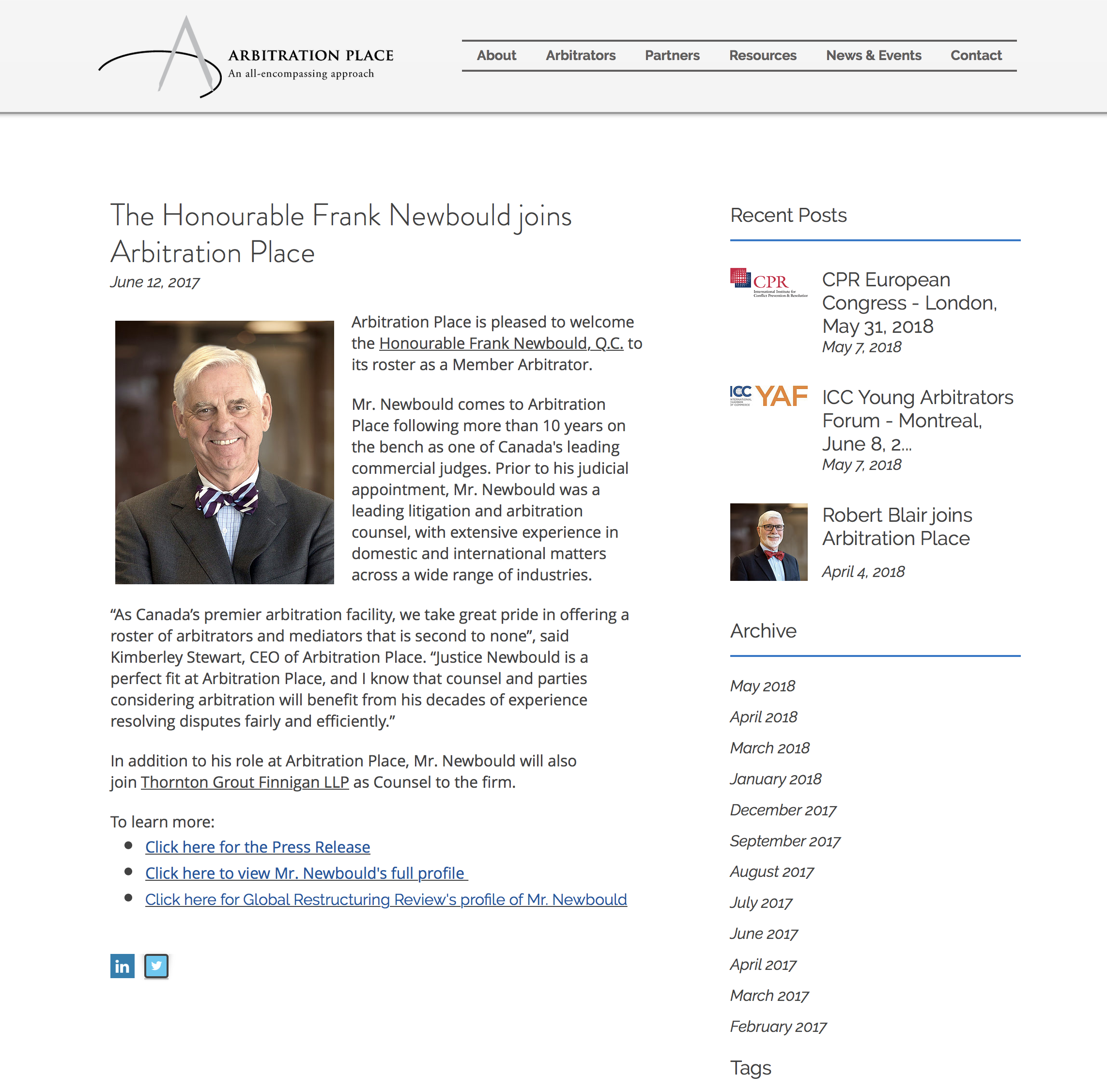 Judge Frank Newbold Headshot