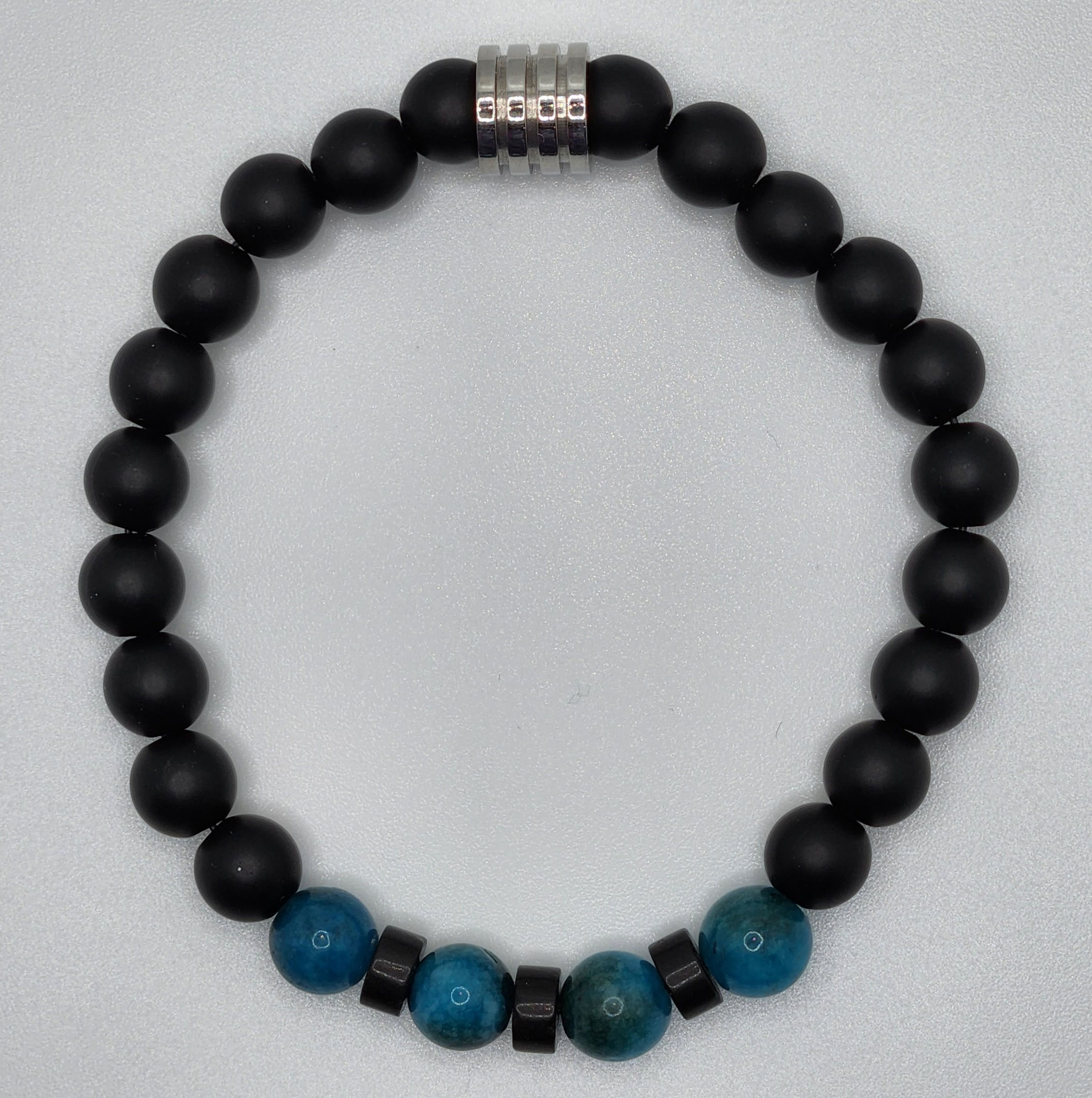Matte Onyx w/ Blue Apatite