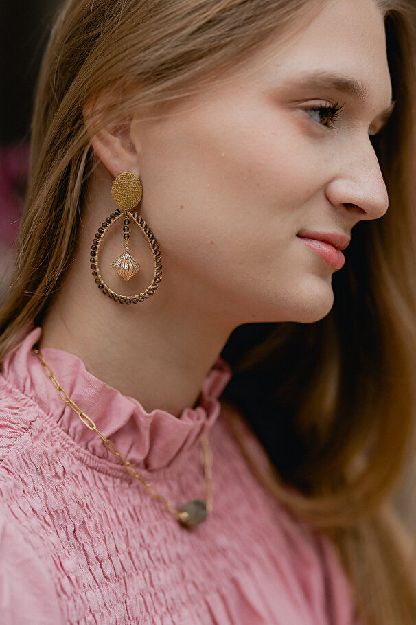 Miniature : Boucles d’oreille créoles CAPRI, breloque PHILIGRA