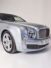 bentley mulsanne silver front look