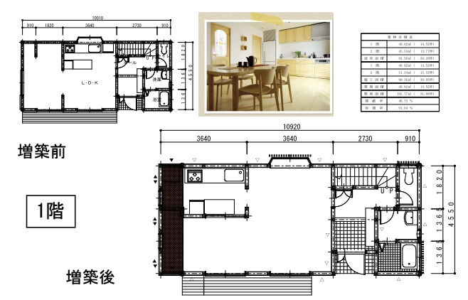 増築プランの間取り図です。