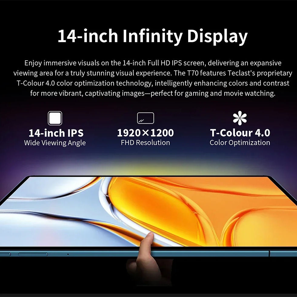 Thumbnail: NEW Tablet Teclast T70 G99 Octa-Core 14inch FHD IPS Display 8GB RAM 256GB ROM An