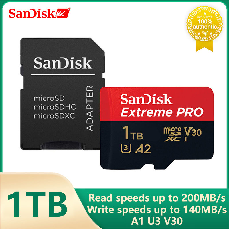 Thumbnail: SanDisk V30 Extreme PRO Micro SD 32GB 64GB 128G 256G 512GB 1TB UHS-I Memory Card