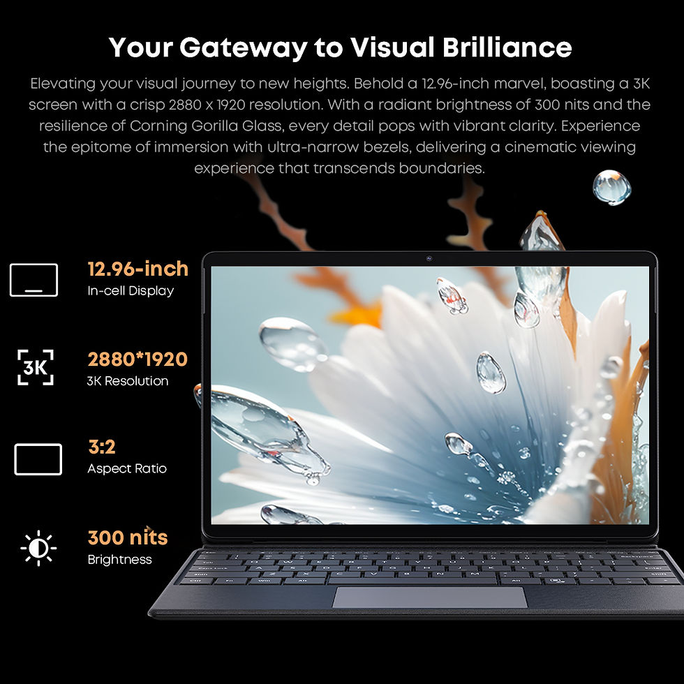 Thumbnail: CHUWI 2 In 1 Hi10 Max Tablet PC 12.96inch 2880*1920 Screen N150/N100 Laptop 12GB