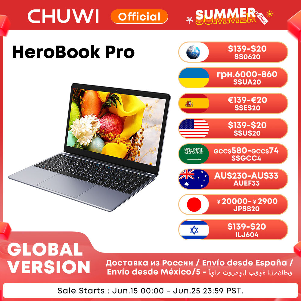 CHUWI Herobook Pro / Herobook Plus Laptop Windows 11 Laptop 14.1inch / 15.6inch 