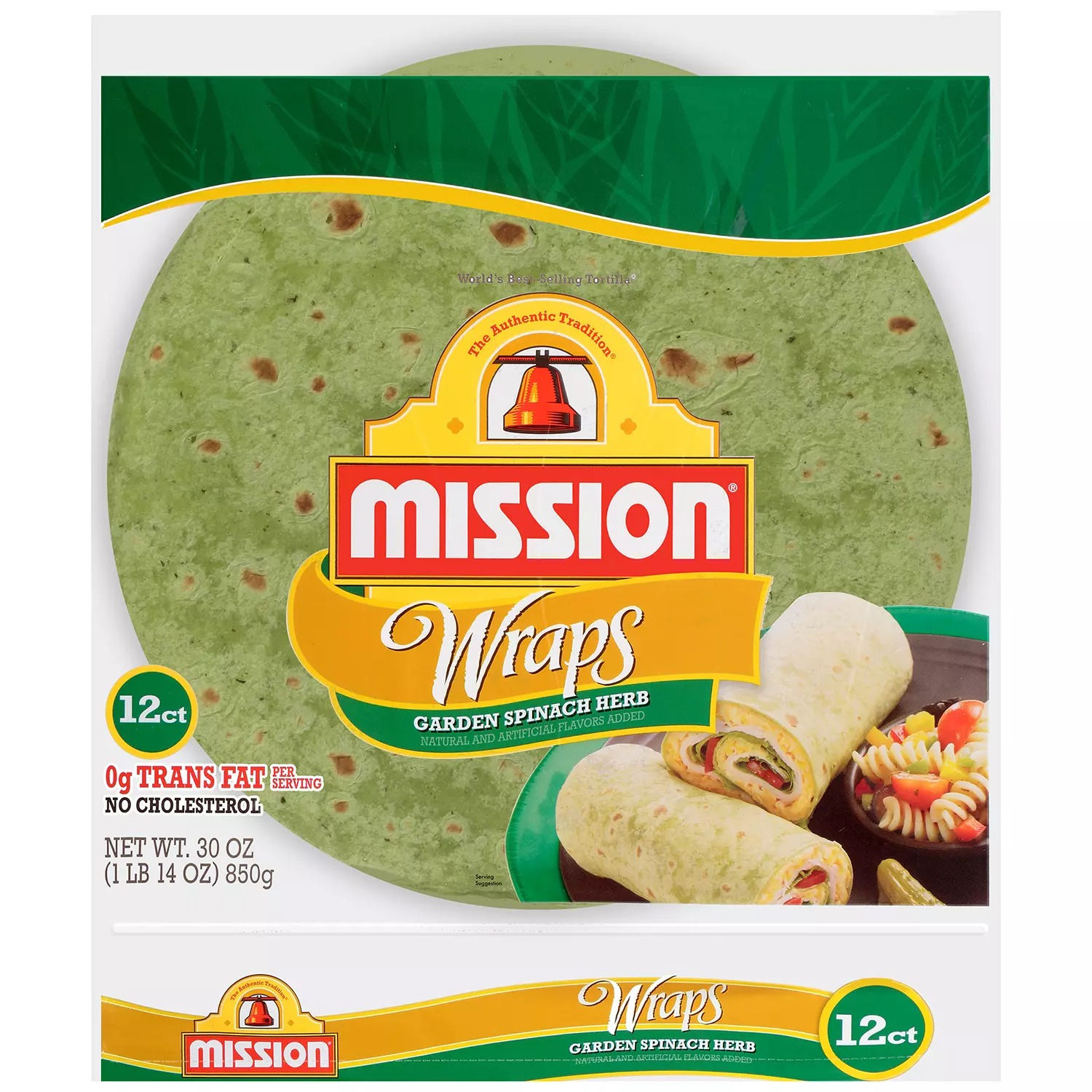 Mission Garden Spinach Herb Wraps (12 ct.)