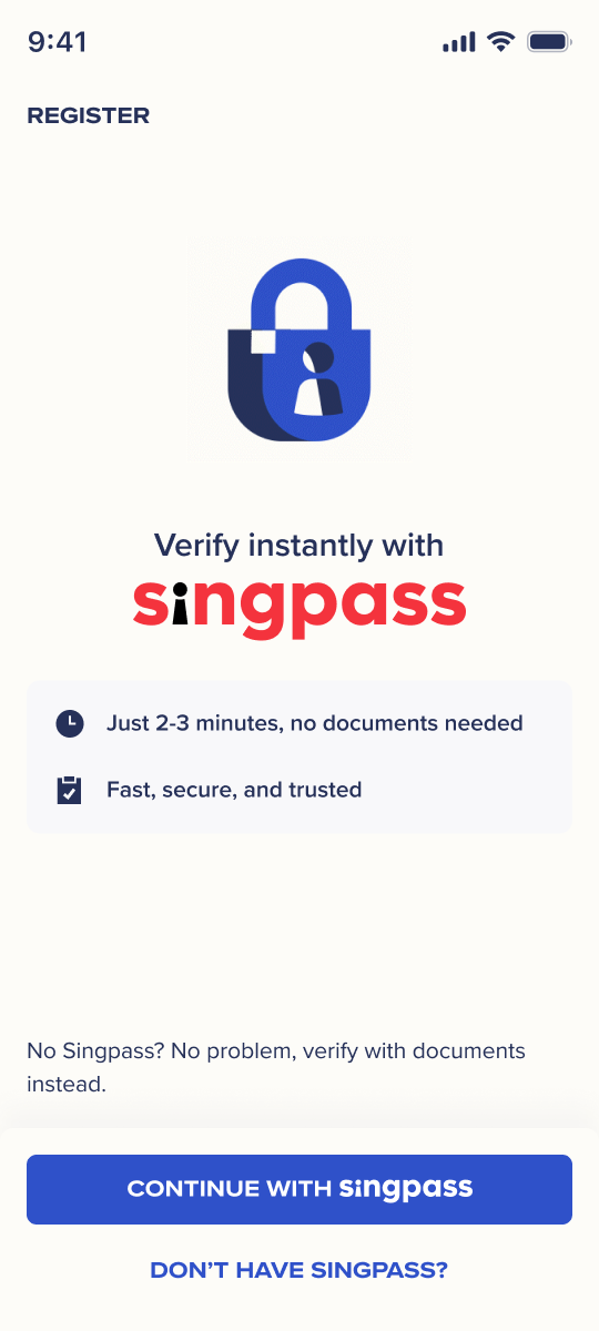 Singpass opt-in