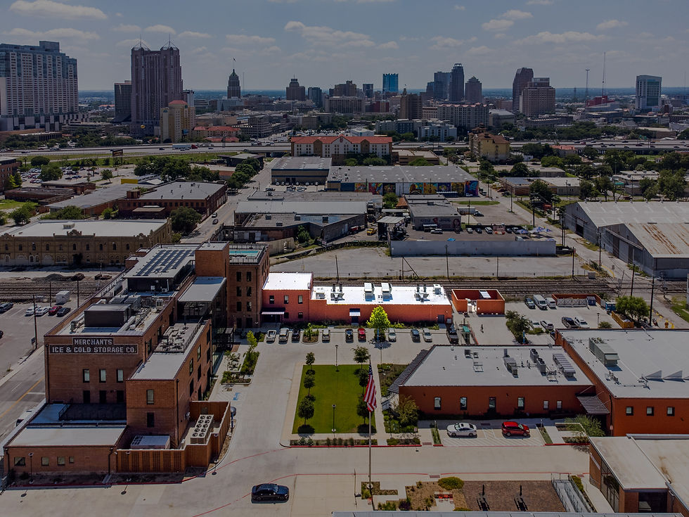 Forward-facing view of Merchants Lab Building