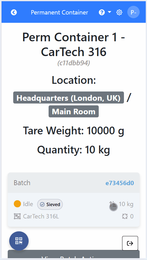 Material Management - Sieve