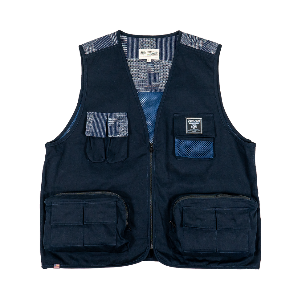 縮圖：FXSS23-VT01  SASIKO VEST