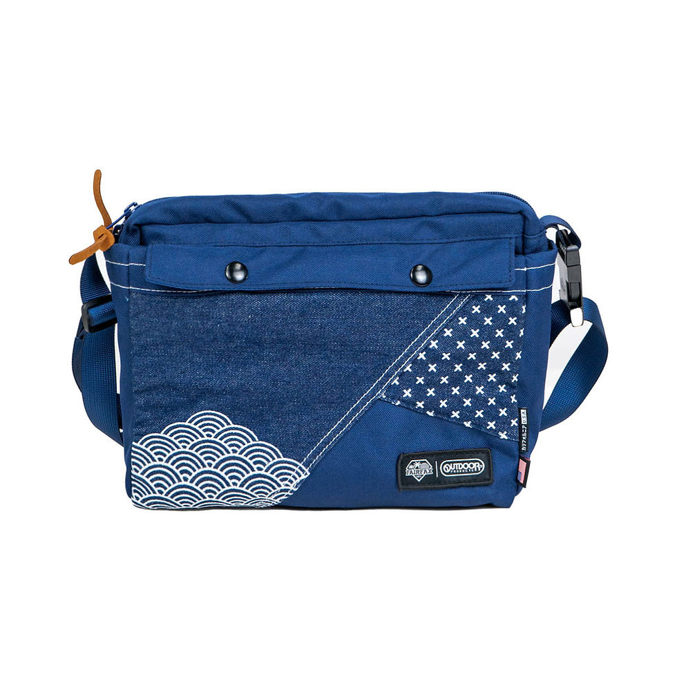縮圖：FF1410 FAIRFAX x OUTDOOR 50TH SASIKO 2 WAY MESSENGER TOTE