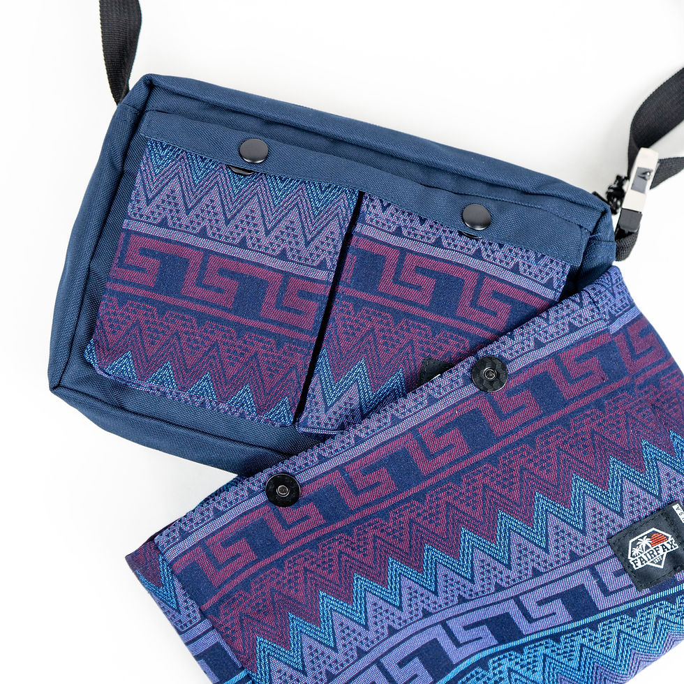 縮圖：FF1410 ETHNIC 2 WAY MESSENGER TOTE