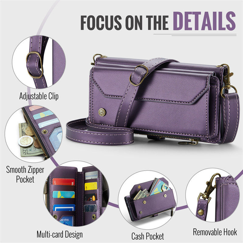 Thumbnail: Samsung Galaxy flip leather wallet case with card holder and RFID-blocking for A56, A36, Z Fold 6.