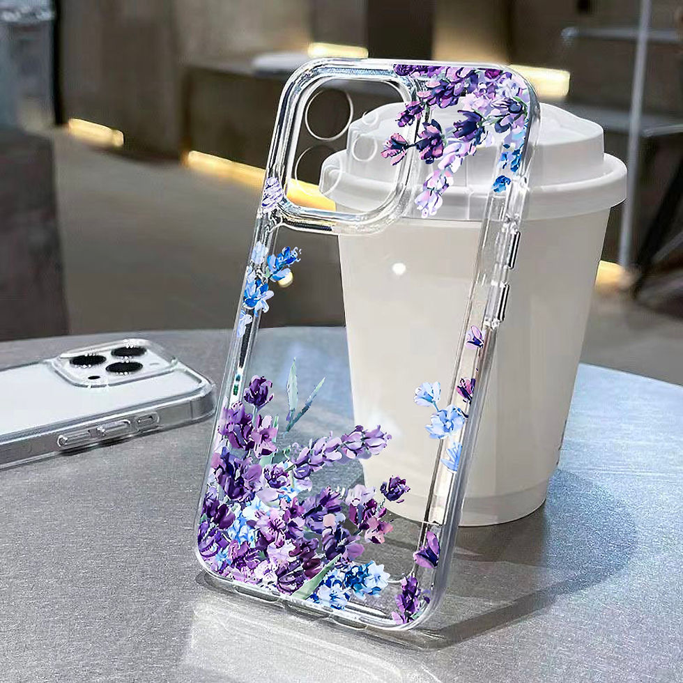 Thumbnail: iPhone Flower Case Shockproof iPhone Case for 16 15 14 in Purple