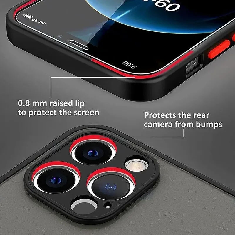 Black MagSafe armor case for iPhone 16 Pro Max with wireless charging