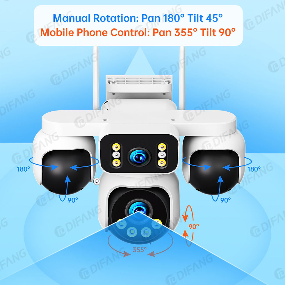 Thumbnail: 20MP 10K 4-lens WiFi outdoor PTZ CCTV camera with night vision, auto tracking, and 360-degree surveillance.