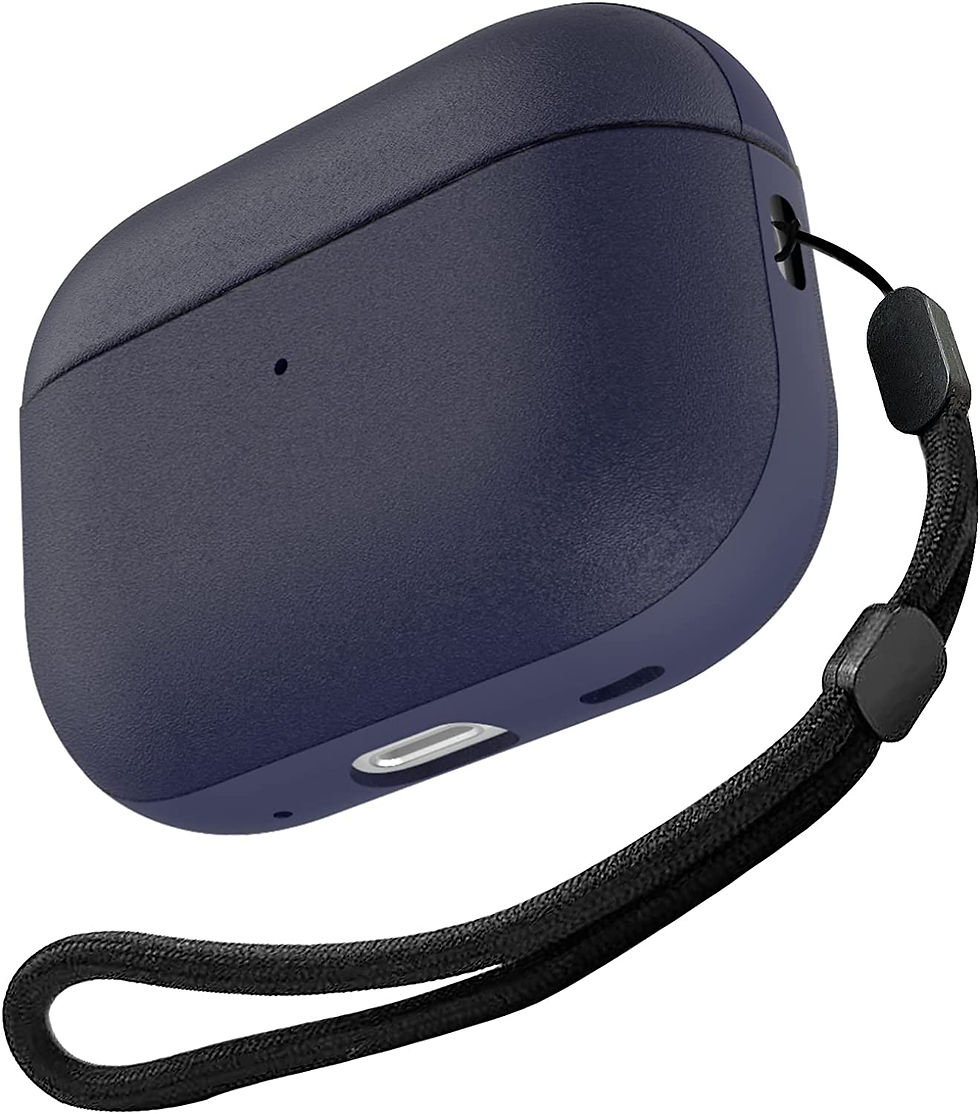 Thumbnail: Shockproof TPU leather case for AirPods 4 USB-C, AirPods Pro 2/3, AirPods 1/2/3. Stylish print design with lanyard & front