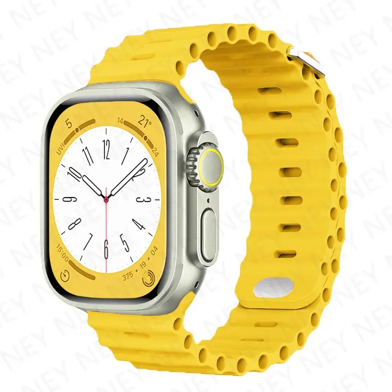 Thumbnail: Apple Watch Ocean Strap Silicone Watch Band for Series 9 in Lavender