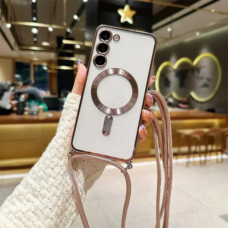 Thumbnail: Crossbody lanyard case for Samsung Galaxy with magnetic attachment