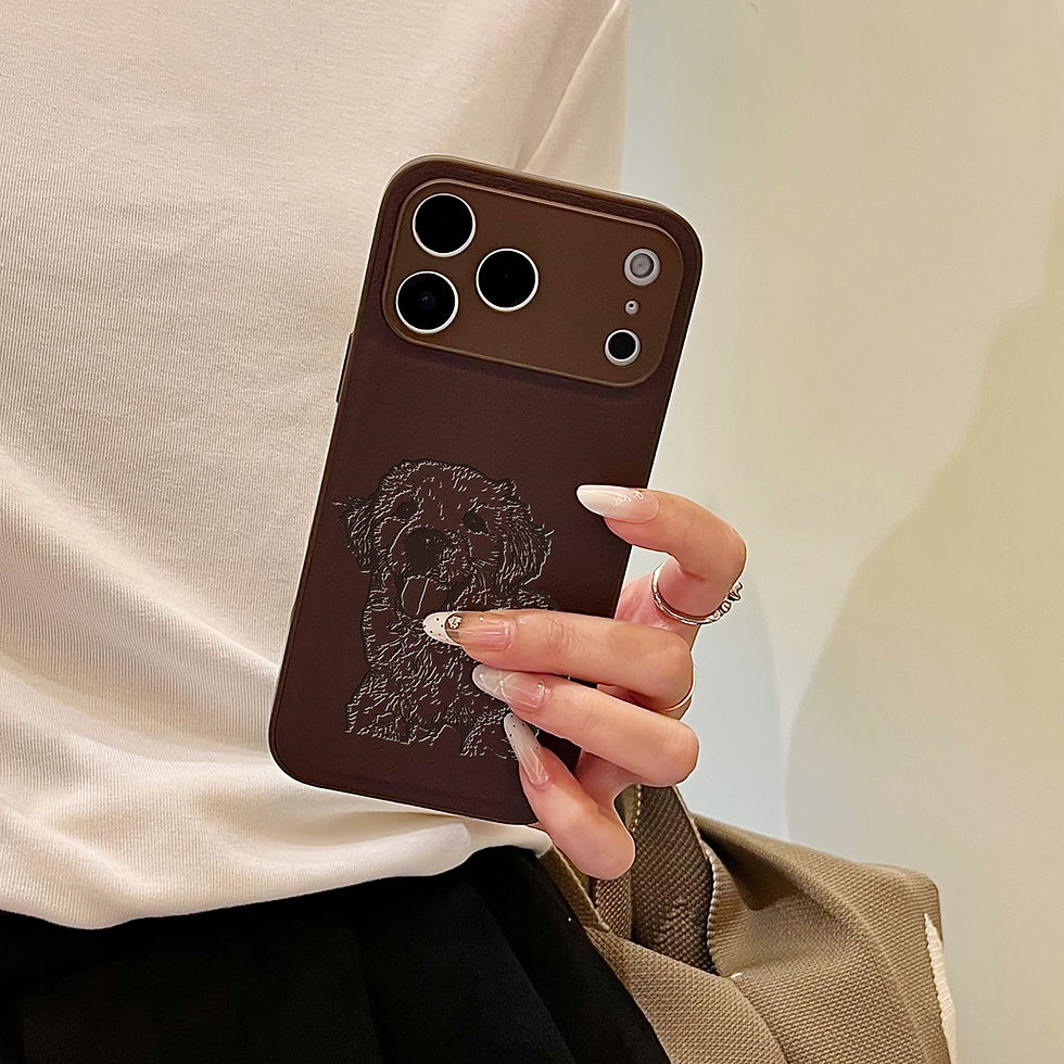 Personalized for iphone case with laser engraved custom portrait line design