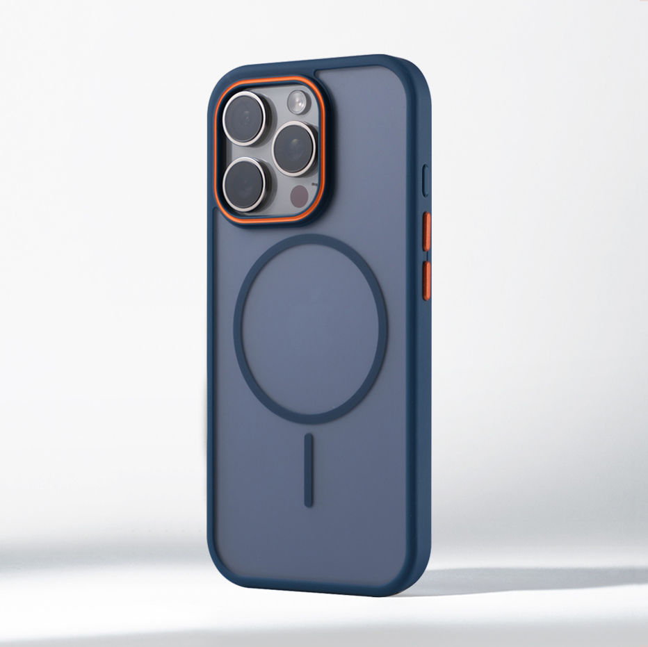 Thumbnail: Luxury matte translucent MagSafe case for iPhone with shockproof protection