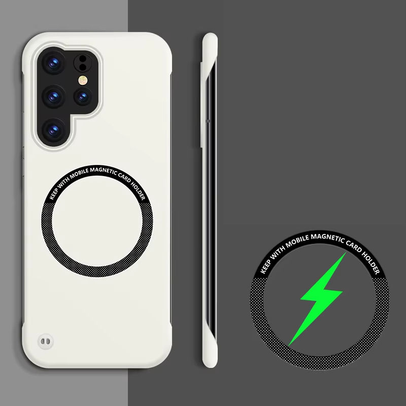 Thumbnail: Ultra-slim frameless magnetic case for Samsung S25–S10 with MagSafe compatibility