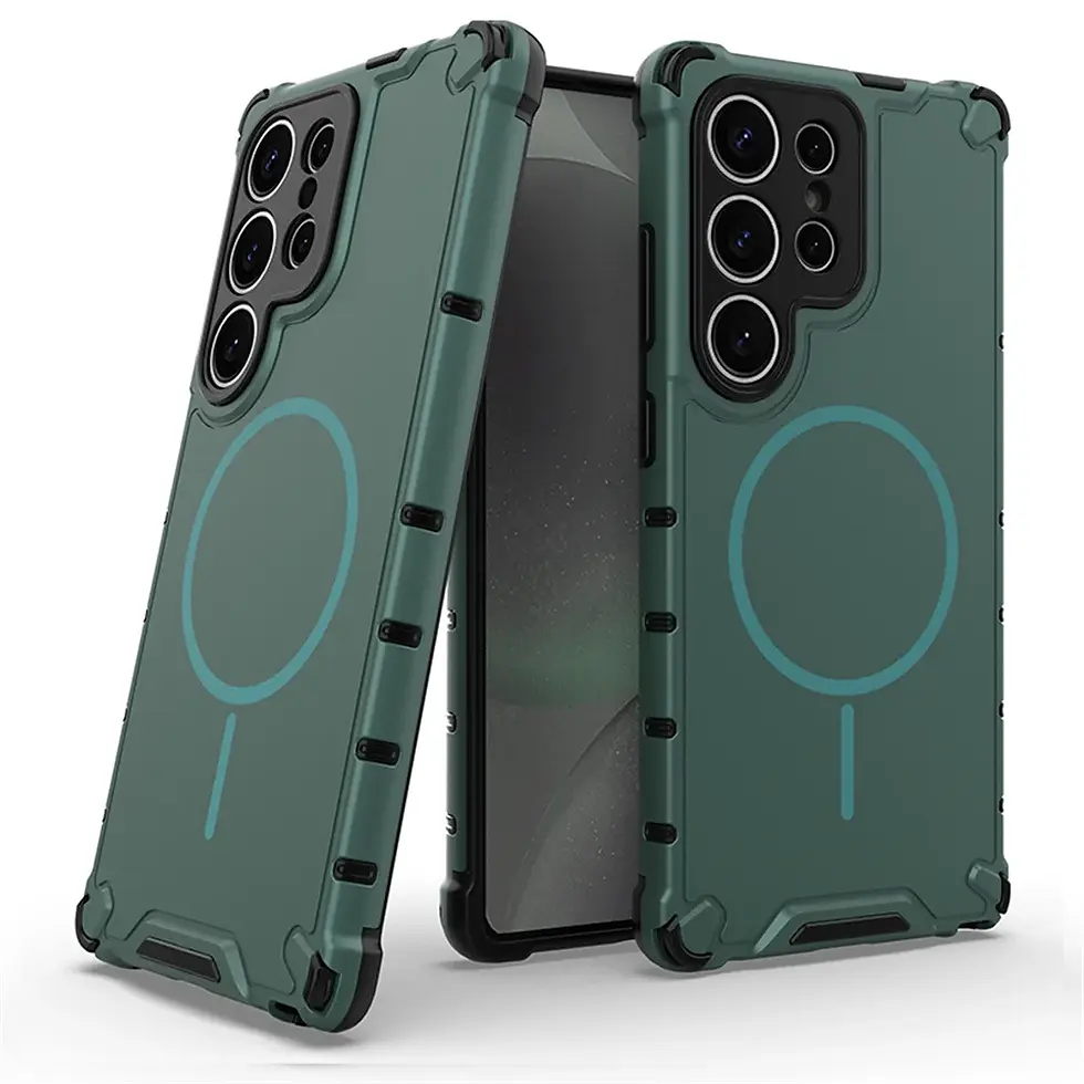 Miniaturbild: Magnetic Samsung phone case with anti-slip bumper armor and matte finish