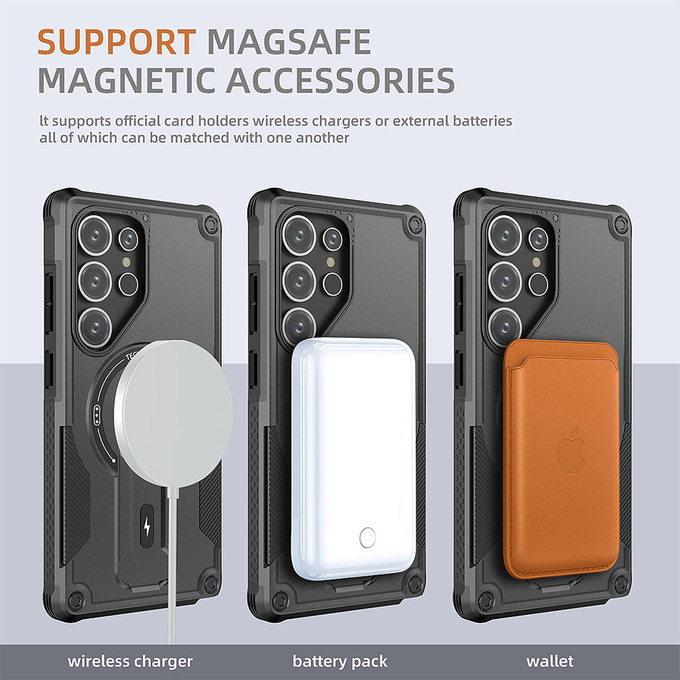 Thumbnail: Magnetic Stand Plastic Case for Samsung Galaxy S25 Ultra A56 A36 A55