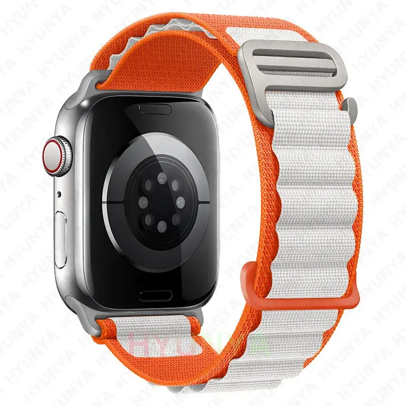 Thumbnail: Alpine nylon Apple Watch strap for Ultra 2 & Series 10–SE with steel G-hook clasp