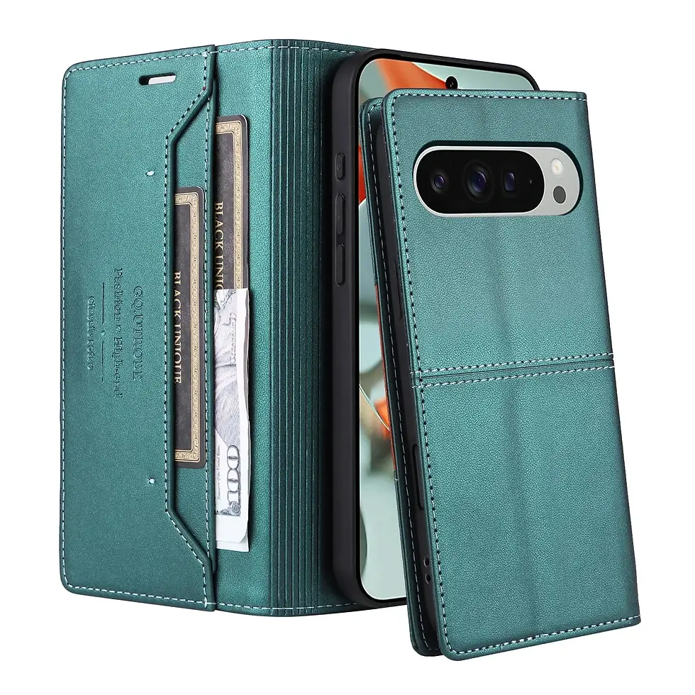 Thumbnail: Business Leather Flip Wallet Card Solt Case for Google Pixel 10 9 8 7 Pro XL 9Pro 9A 8A 7A Luxury Magnetic Silicone Cover