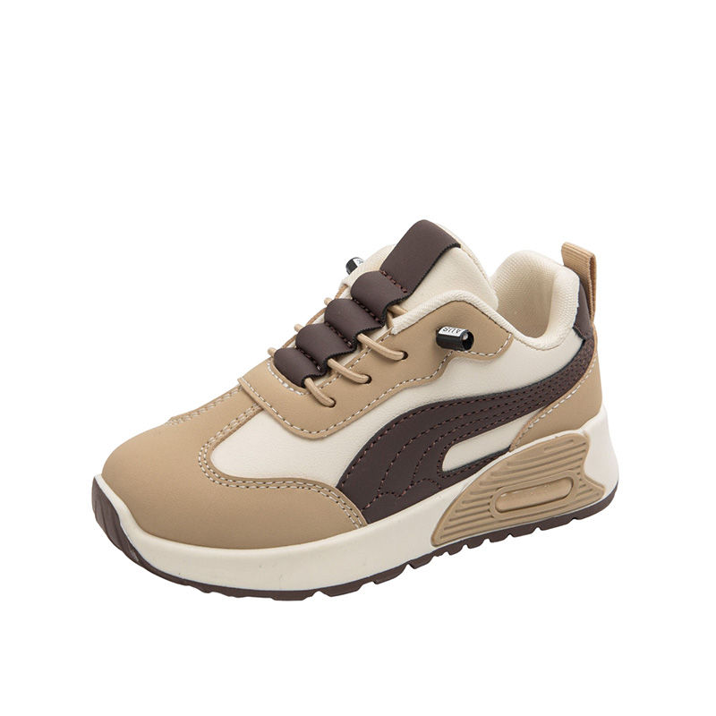 waterproof kids' sport sneakers. Anti-slip rubber sole, hook & loop closure, durable PU leather. Sizes 26-37 available now