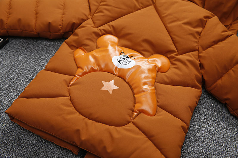 Thumbnail: Boys hooded jacket cute bear winter coat 2-5 years