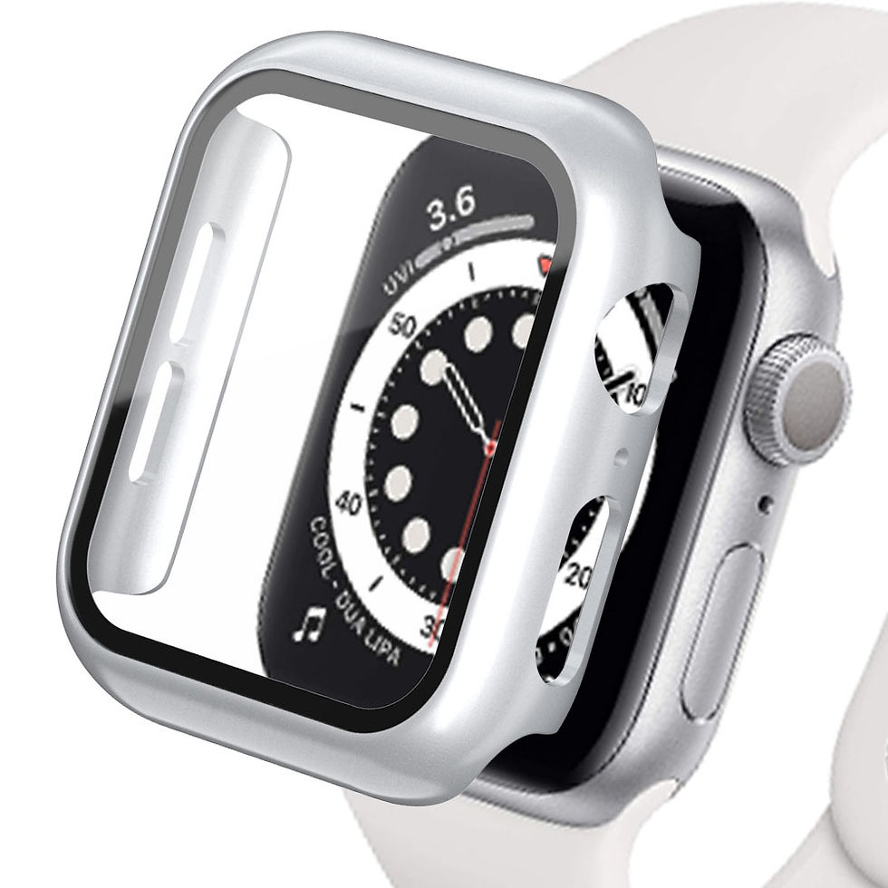 Thumbnail: Tempered glass Apple Watch screen protector case for Series 9 8 7 SE 6 5 4 3 2 1