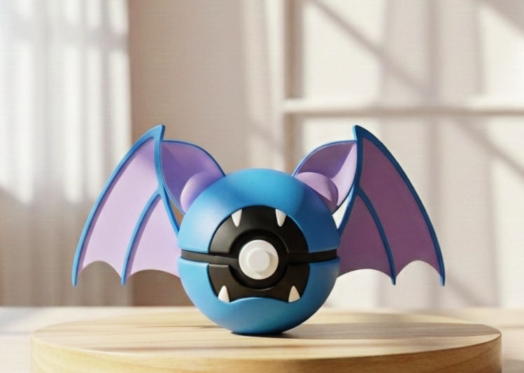 Zubat Pokéball 3D Figur Deko Pokémon Ball Geschenkidee Merchandise