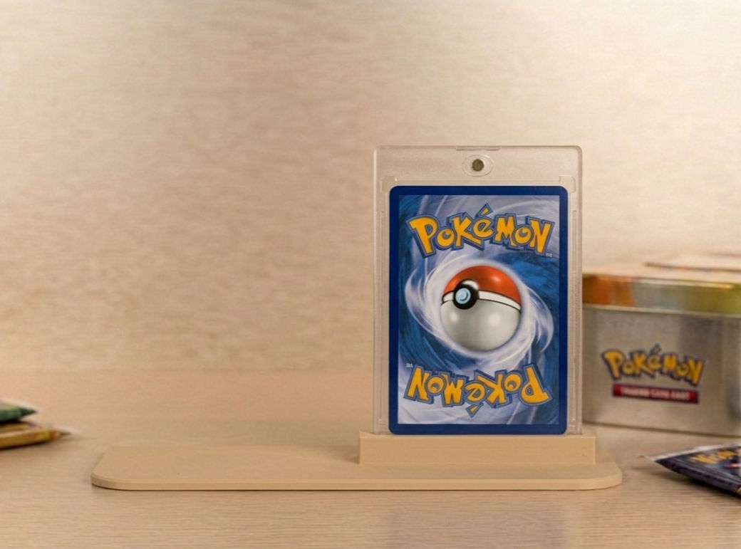 Acryl Magnet-Holder Beige 3D-Druck Ständer Komplett-Set für Sammelkarten