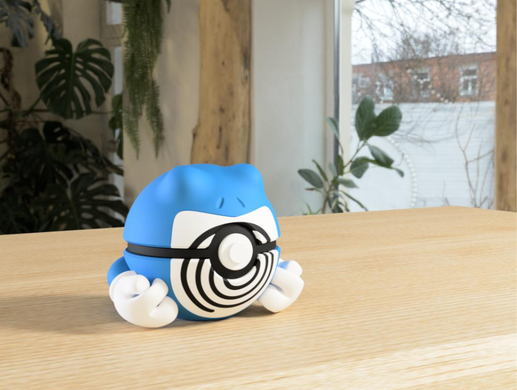 Quappo Pokéball 3D Figur Deko Pokémon Ball Geschenkidee Merchandise