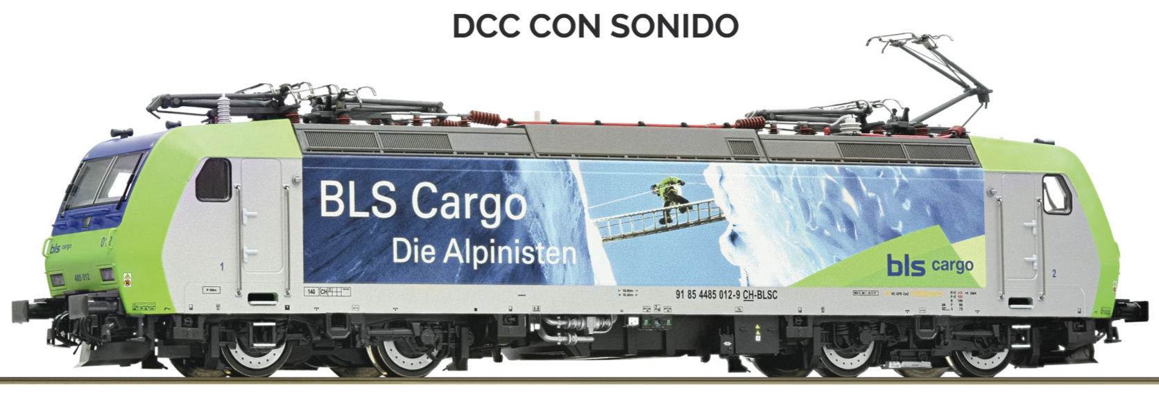 Roco 70337, Loc. eléctrica 485 012-9, BLS, época VI [DCC con SONIDO]