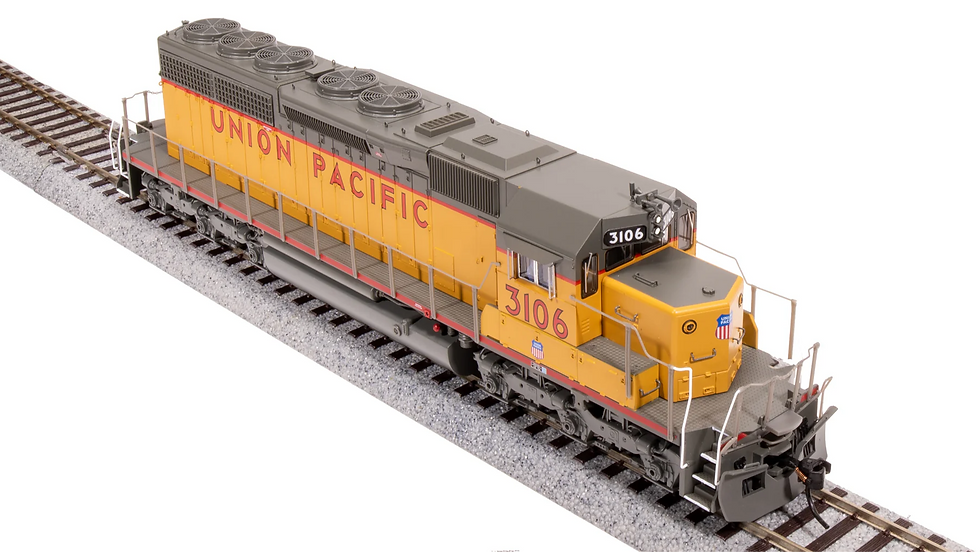 Miniatura: Broadway Limited 9048, EMD SD40 UP 3106, Yellow & Gray, No-Sound, Stealth DC