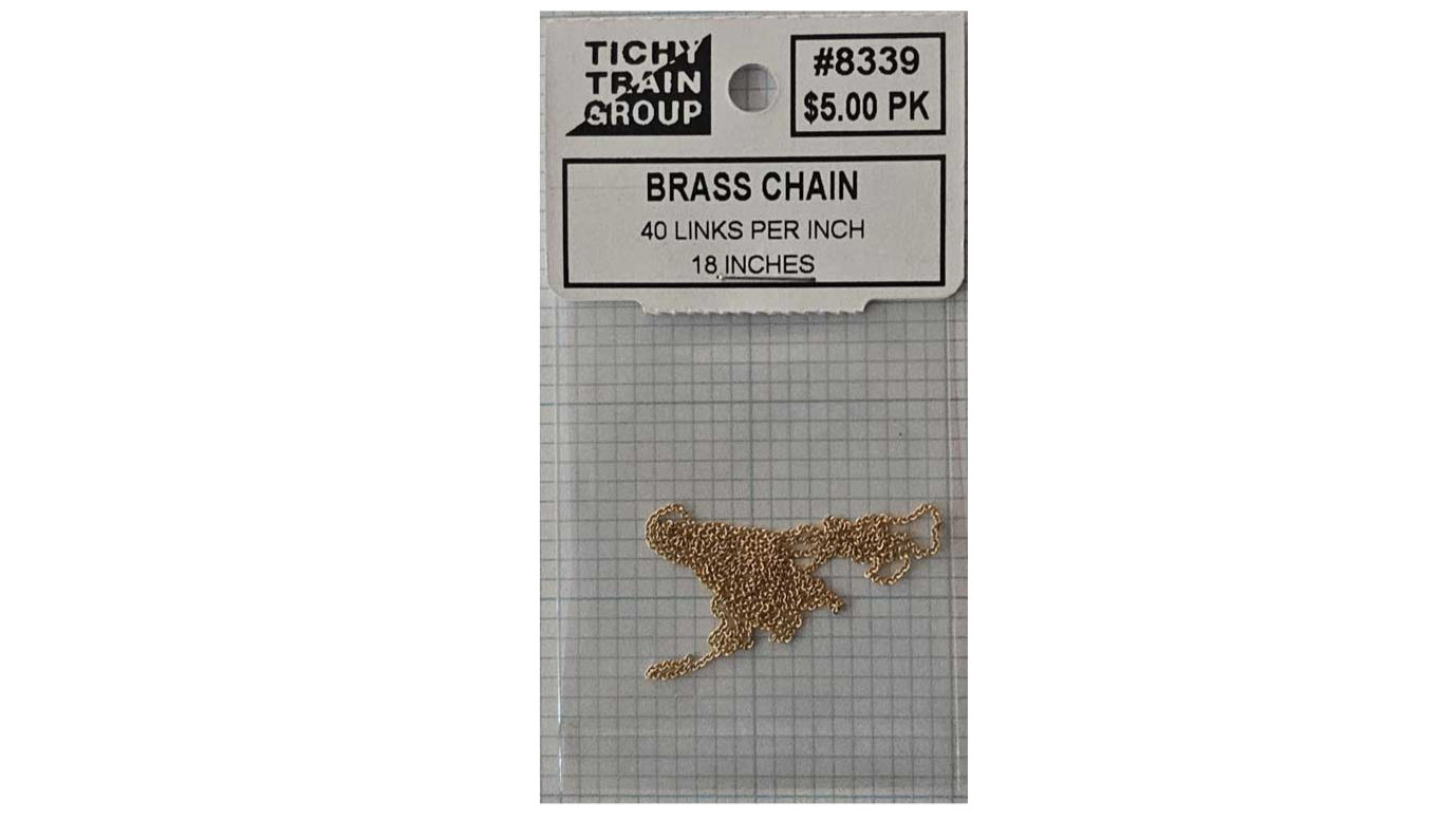 Tichy Train Group 8339, Cadena de metal 45,7 cm, 40 eslabones por pulgada