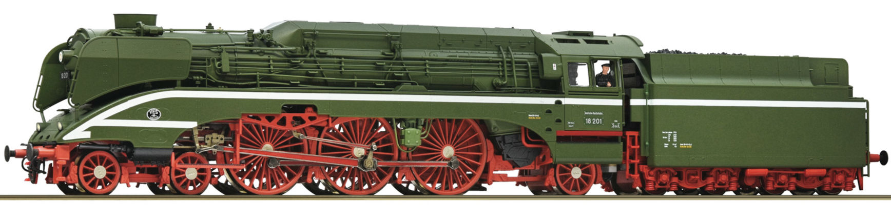 Roco 7100006, Locomotora a vapor BR18 201, DR, época IV