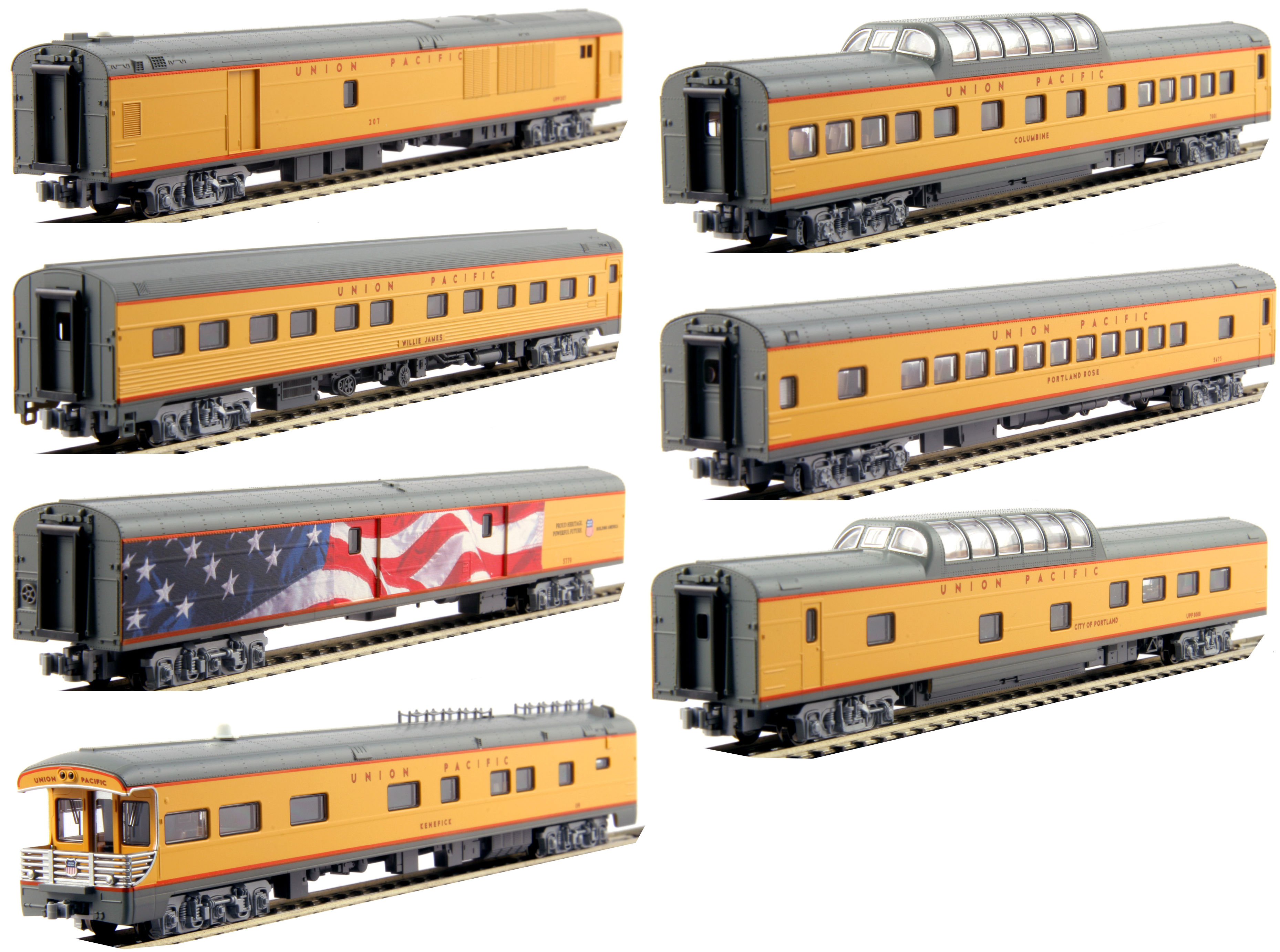 Kato 106086, Pack 7 coches Union Pacific  excursión, escala N