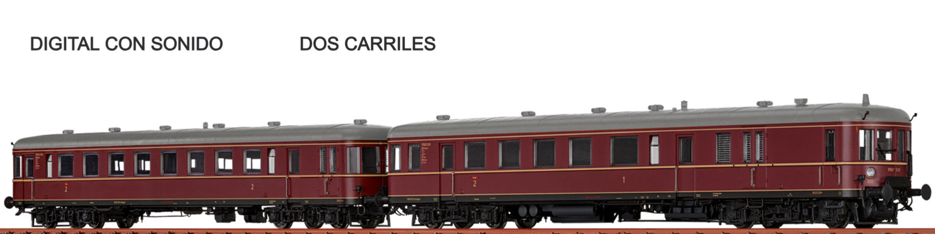 Brawa 44722, Automotor diésel VT60.5 más BR VS 145, DB, época III [DCC + SOUND]