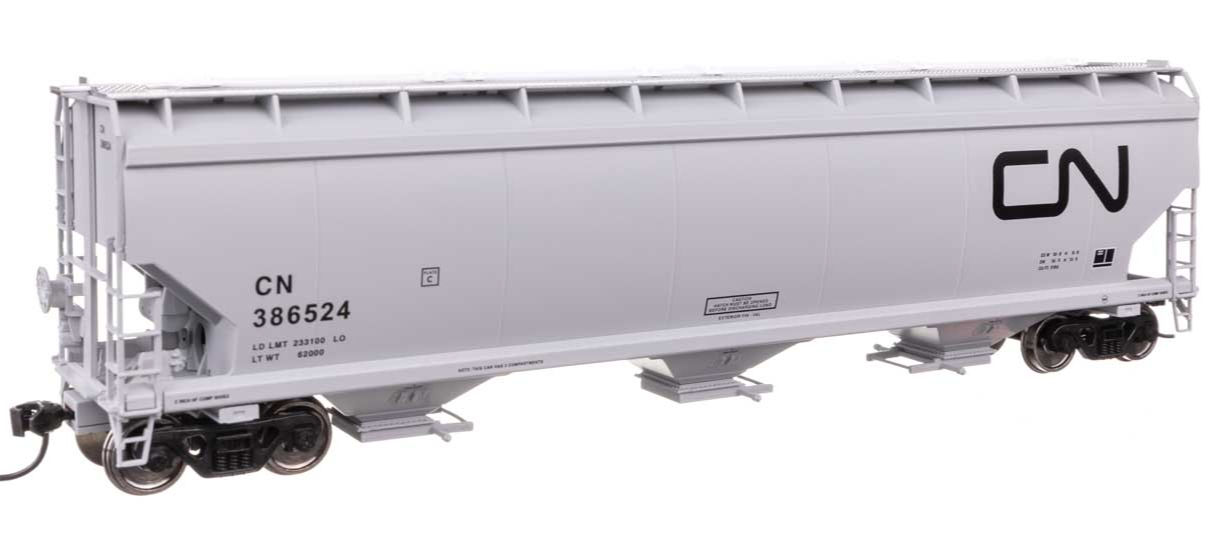 Walthers 7743, Carro 60' NSC 5150 3-Bay Covered Hopper Canadian National #386524
