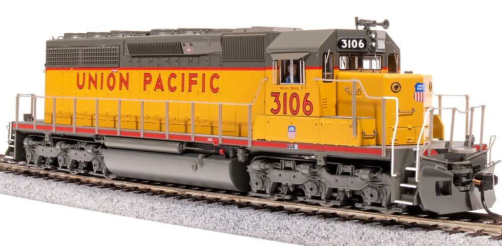 Miniatura: Broadway Limited 9048, EMD SD40 UP 3106, Yellow & Gray, No-Sound, Stealth DC