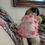 Thumbnail: Cardi's Happy Valentines day pink flower pedal fleece sweater