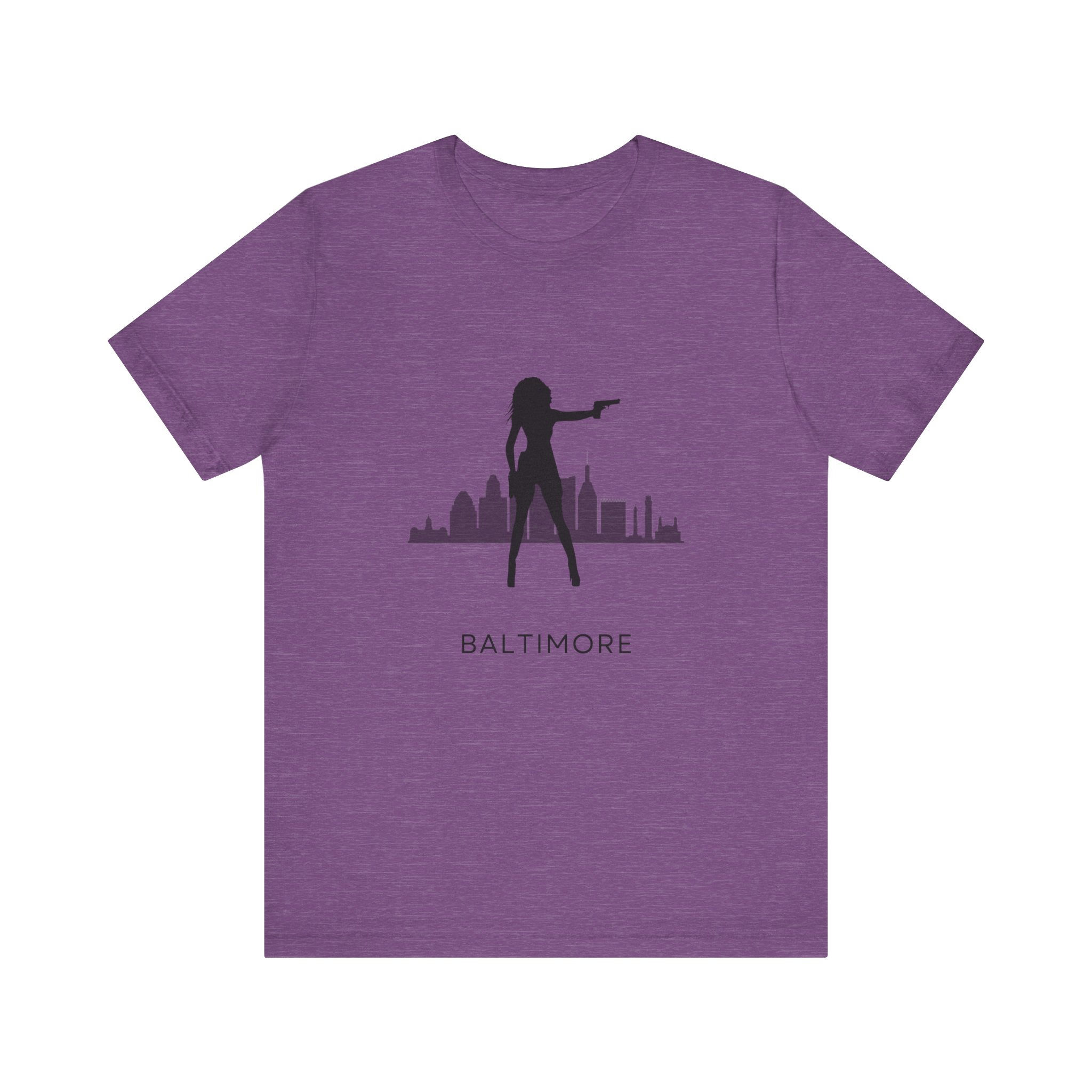A Girl & A Gun Baltimore Chapter - Pistol Girl - Unisex Jersey Short Sleeve Tee