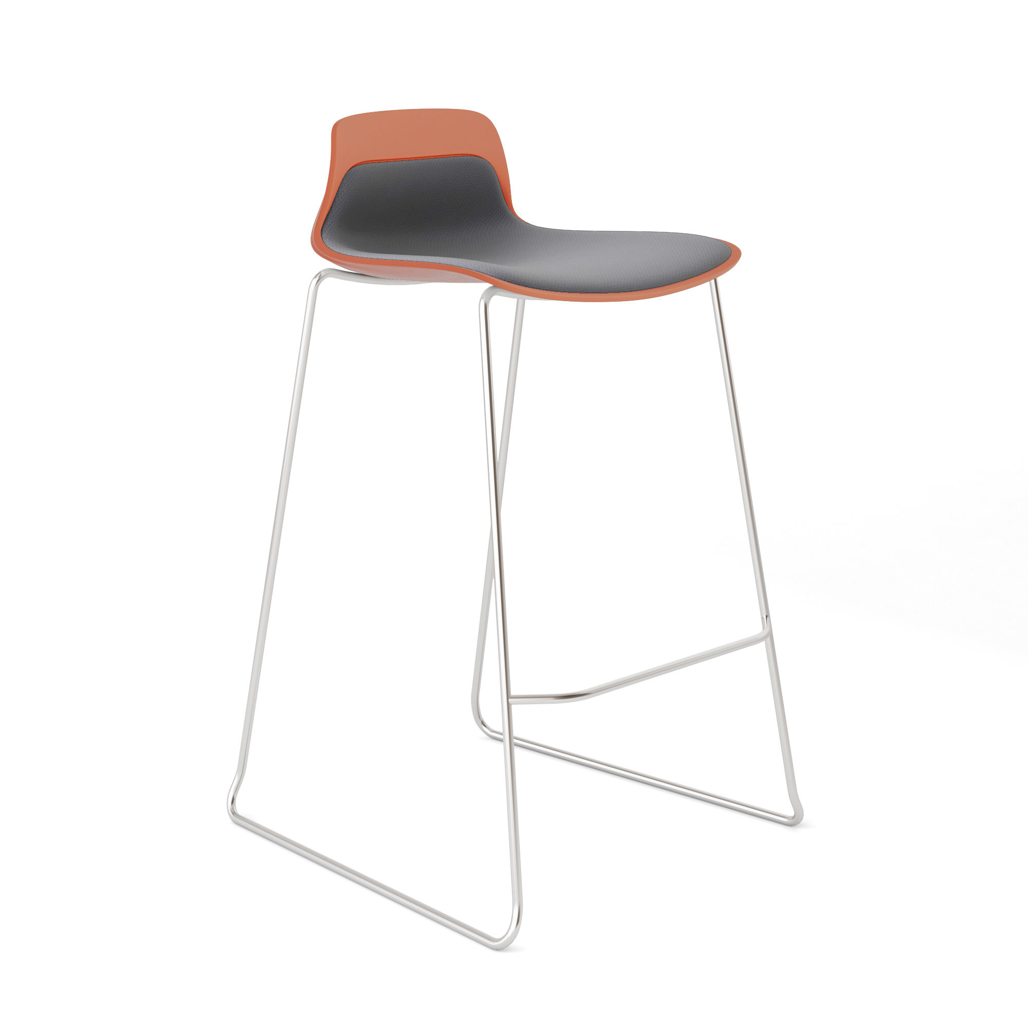 Silla de oficina. Kolbe Gris/Rojo Bar Stool